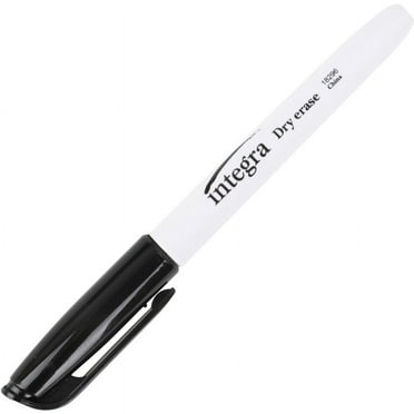 Integra Dry-Erase Markers - Fine Marker Point - Bullet Marker Point Style - Black Alcohol Based Ink - Fiber Tip - 12 / Dozen | Bundle of 5 Dozen