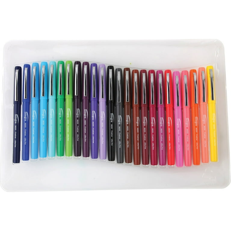 Integra Fineliner Ultra Fine Permanent Markers - Ultra Fine Marker Point - Black - 12 / Pack Integra Fineliner Ultra Fine Permanent Markers - Ultra Fine Marker Point - Black - 12 / Pack