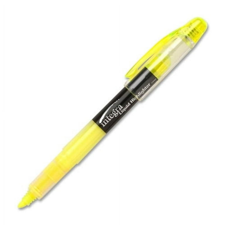 Integra Liquid Highlighters - Chisel Marker Point Style - Yellow - 1 Dozen Integra Liquid Highlighters - Chisel Marker Point Style - Yellow - 1 Dozen