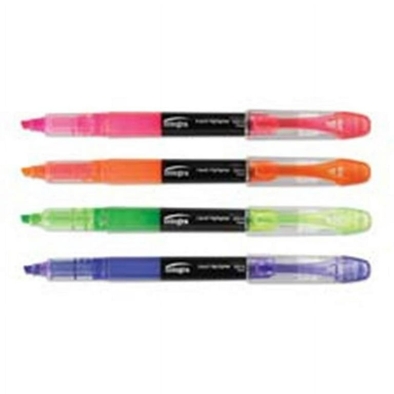 Integra Liquid Ink Highlighter- Chisel Tip- 5-ST- Assorted