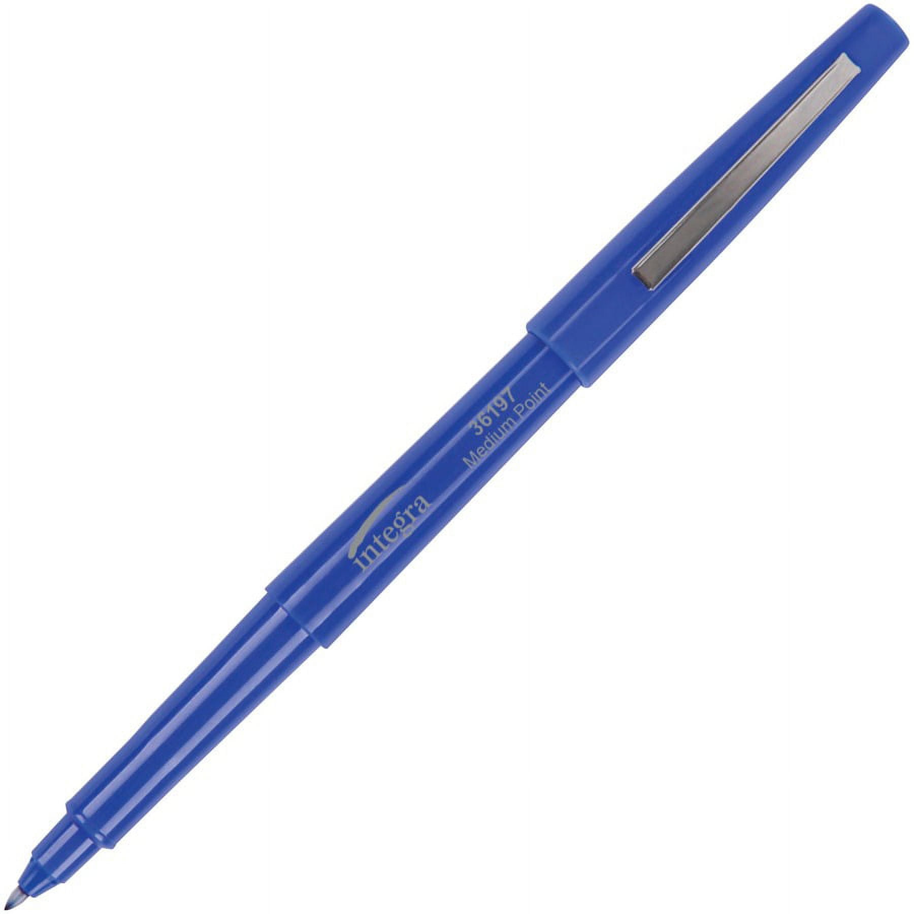 Integra Medium-point Pen - Medium Pen Point - Blue Water Based Ink - Blue Barrel - Resin Tip - 1 Dozen Integra Medium-point Pen - Medium Pen Point - Blue Water Based Ink - Blue Barrel - Resin Tip - 1 Dozen