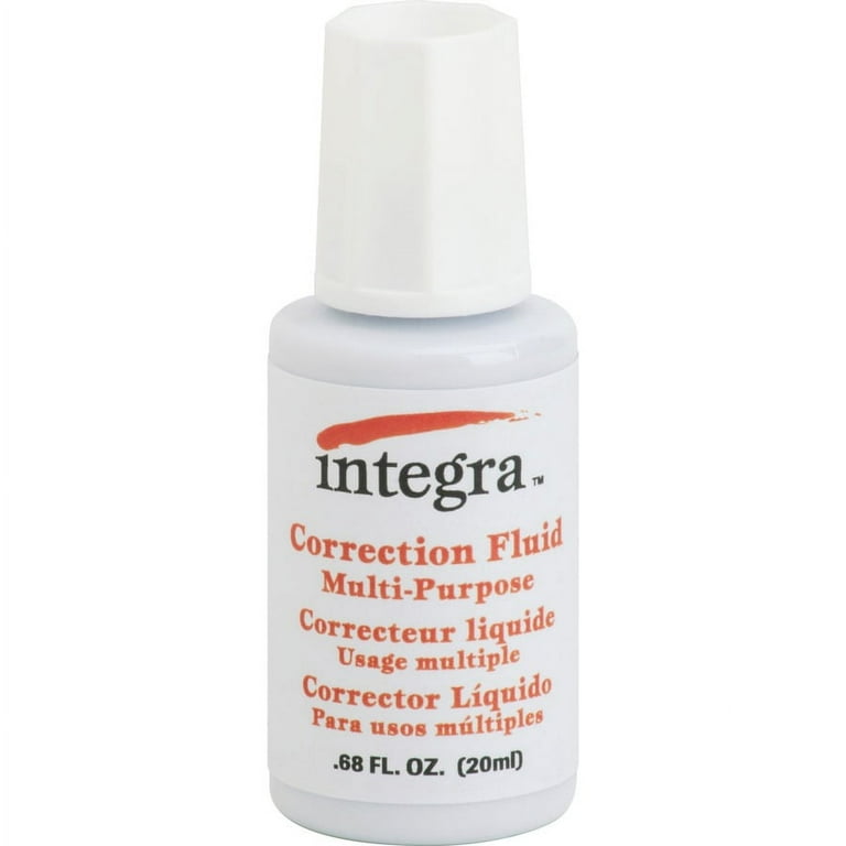 Integra Multipurpose Correction Fluid - Brush Applicator - 22 mL - White - 1 Each Integra Multipurpose Correction Fluid - Brush Applicator - 22 mL - White - 1 Each