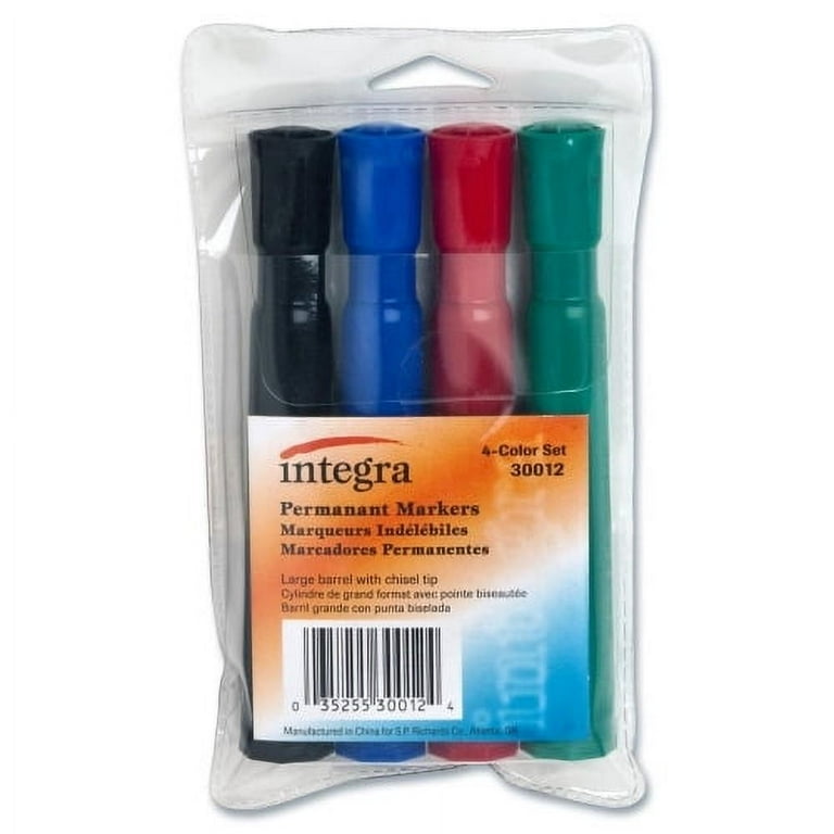 Integra Permanent Chisel Markers - Chisel Marker Point Style - Assorted - 4 / Set Integra Permanent Chisel Markers - Chisel Marker Point Style - Assorted - 4 / Set
