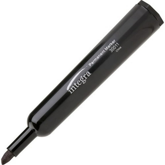 Integra Permanent Chisel Markers - Chisel Marker Point Style - Black - 1 Dozen | Bundle of 10 Dozen