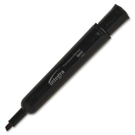 Integra Permanent Chisel Markers Chisel Marker Point Style - Black - 12 / Dozen