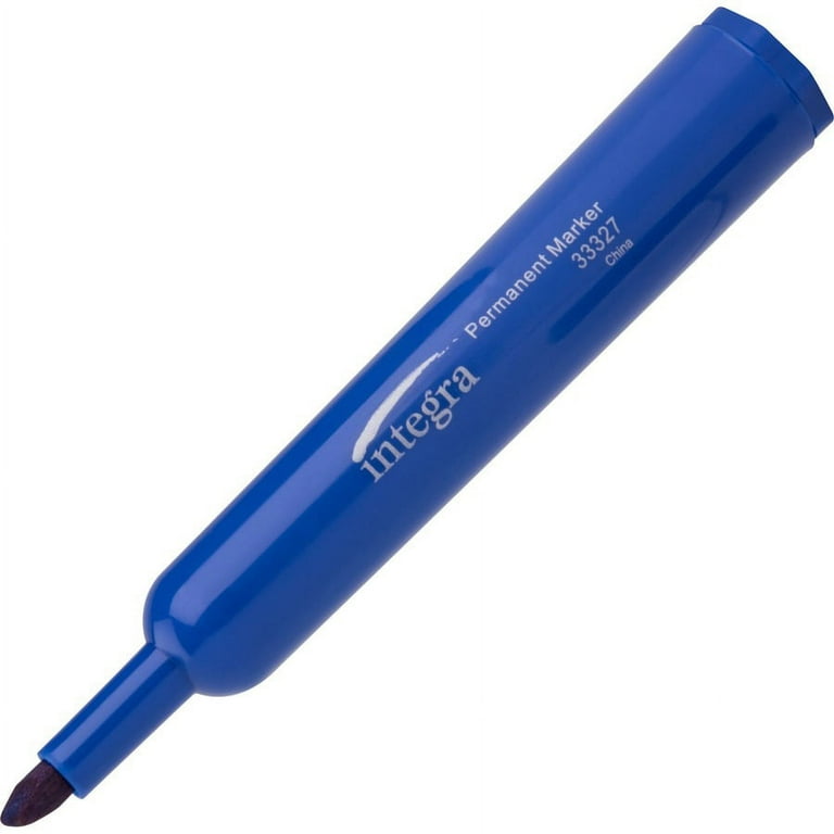 Integra Permanent Chisel Markers - Chisel Marker Point Style - Blue - 1 Dozen Integra Permanent Chisel Markers - Chisel Marker Point Style - Blue - 1 Dozen