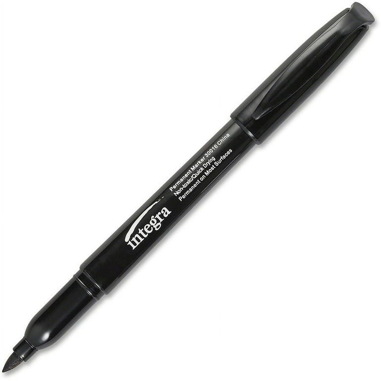 Integra Permanent Fine Point Markers - Fine Marker Point - Black - 1 Dozen Integra Permanent Fine Point Markers - Fine Marker Point - Black - 1 Dozen