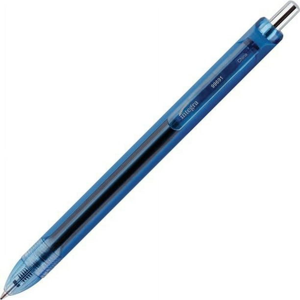 Integra Quick Dry Gel Ink Retractable Pen - 0.7 mm Pen Point Size - Retractable - Black Gel-based Ink - 1 Dozen Integra Quick Dry Gel Ink Retractable Pen - 0.7 mm Pen Point Size - Retractable - Black Gel-based Ink - 1 Dozen