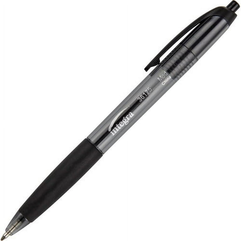 Integra Rubber Grip Retractable Pens - Medium Pen Point - 1 mm Pen Point Size - Retractable - Red - Red Barrel - 1 Dozen Integra Rubber Grip Retractable Pens - Medium Pen Point - 1 mm Pen Point Size - Retractable - Red - Red Barrel - 1 Dozen