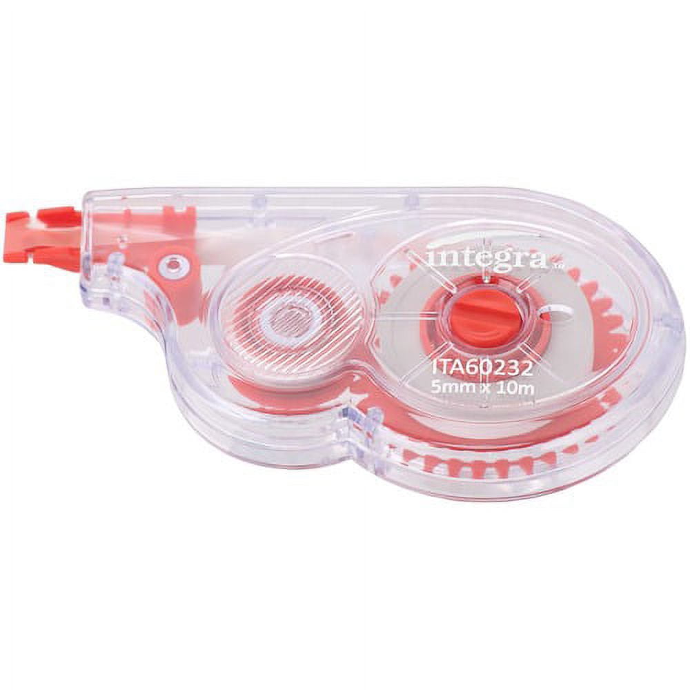 Integra Side-Apply Correction Tape - 0.20" Width x 32.80 ft LengthSmoke Dispenser - Tear Resistant - 1 Each - Smoke | Bundle of 10 Each