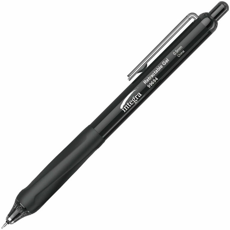 Integra Silent Retractable Gel Pens - 0.5 mm Pen Point Size - Retractable - Blue - 12 / Box Integra Silent Retractable Gel Pens - 0.5 mm Pen Point Size - Retractable - Blue - 12 / Box