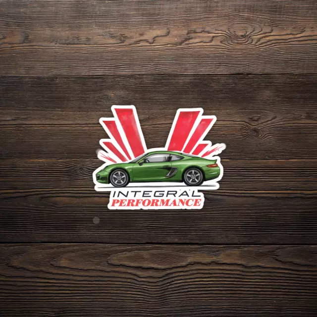 Integral Performance Green Porsche Sports Car Racing Sticker Decal, Jdm ...