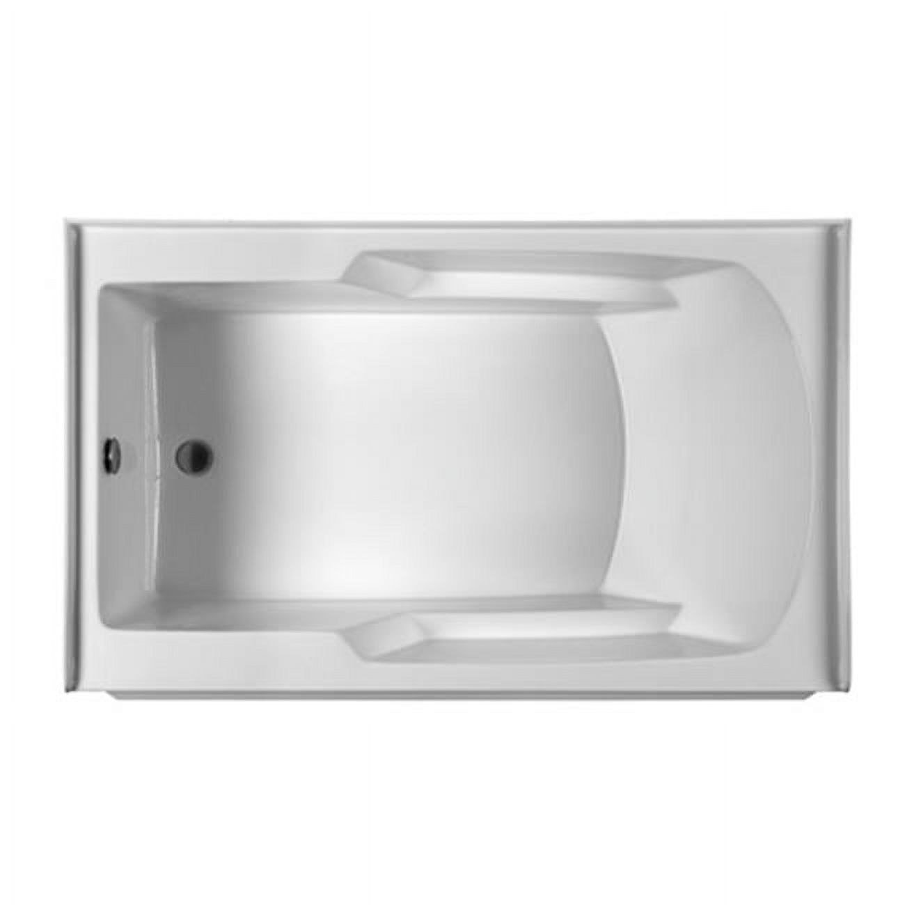 Integral Skirted 60 x 36 in. Soaking Bathtub With End Drain White