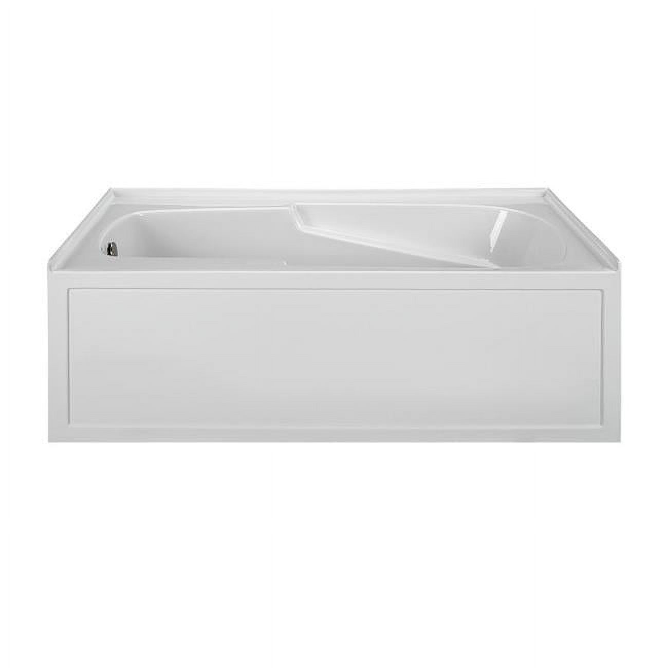 Integral Skirted End Drain Air Bath, Biscuit - 60 x 42 x 20.25 in. - Right Hand - image 1 of 1
