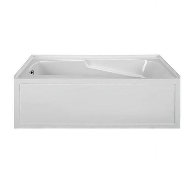 Integral Skirted End Drain Air Bath, Biscuit - 60 x 42 x 20.25 in. - Right Hand