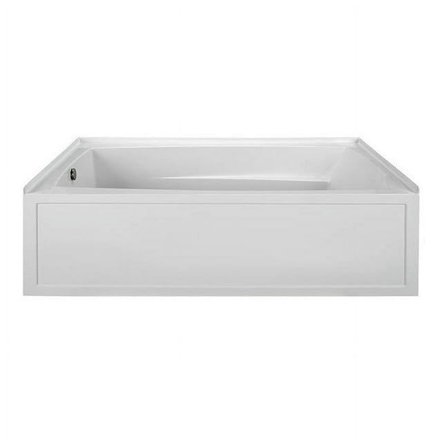 Integral Skirted End Drain Soaking Bath, Biscuit - 72 x 42 x 21 in. - Right Hand