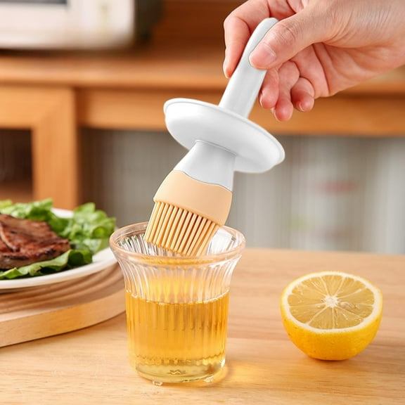 Integrated Basting Brush Bottle, Heatproof Cooking Applicator, Flexible Detachable Oil Dispenser, Leakproof Cleanable Kitchen Gadget For Baking Grilling Frying Backyard Cooking Venues