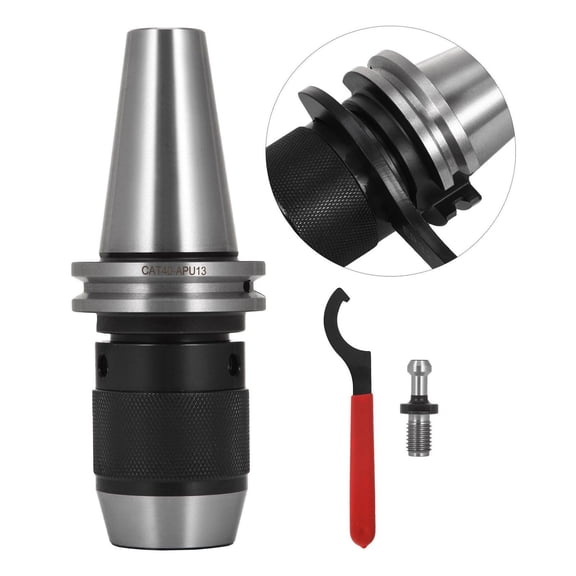 Integrated CAT40 Collet Chuck Keyless Drill Chuck 1/2 inch for CAT40 CNC Engraving Machine & Milling Lathe Tool (CAT40)