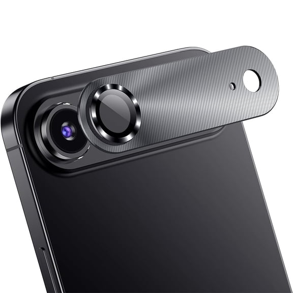 CD Metal Armor Camera Lens Protector for iPhone 17 Air Gray, Ultra-Thin HD Tempered Glass, Full Coverage, Case Friendly