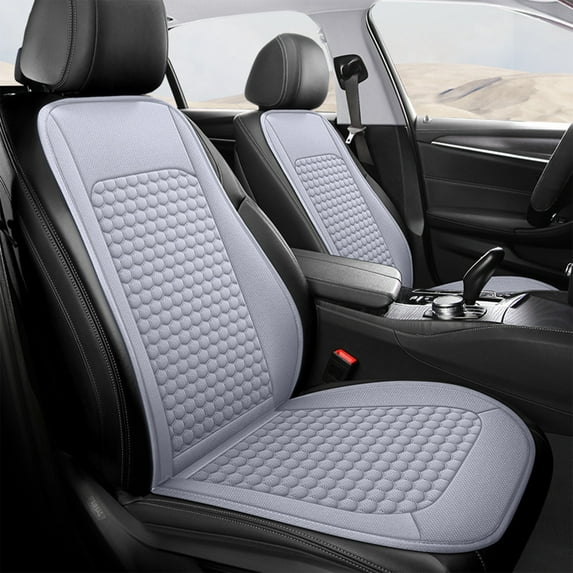 Integrated Car Seat Cushion and Backrest Unit, All-Season Breathable Ventilated Cooling Pad, One-Piece Design for Enhanced Comfort, Universal Vehicle Compatibility, Mesh Construction