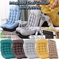 thumbnail image 1 of Integrated Chair Cushion with Backrest Support, All-in-One Seat Pad for Home Office and Gaming, Full-Body Comfort Seating for Dining Chairs and Workspaces, 17.72" x 33.46", AKLJWH, 1 of 8