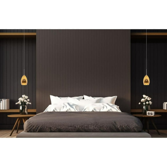 Integrated Dimmable Led Double Glass Mini Pendant Light. 6W, 450 Lumen, 3000K, Amber, Smoke