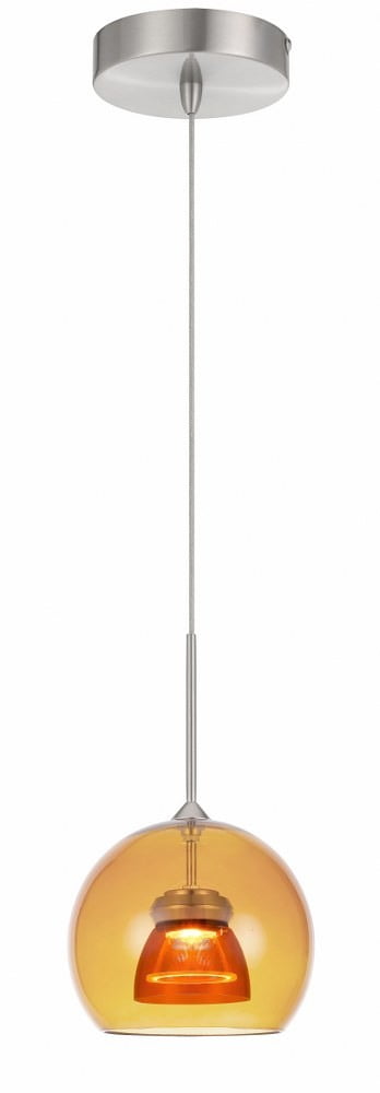 Contemporary Multicolor Glass Mini Pendant Light with LED
