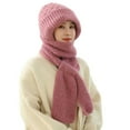 thumbnail image 1 of Integrated Ear Protection Windproof Cap Scarf,Elastic Warm Ear Protection Knitted Hat Scarf,Winter Windproof Hat for Women, Limited Time Offer Under 10 Dollars, 1 of 6