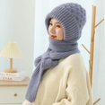 thumbnail image 1 of Integrated Ear Protection Windproof Cap Scarf,Elastic Warm Ear Protection Knitted Hat Scarf,Winter Windproof Hat for Women, Limited Time Offer Under 10 Dollars, 1 of 2
