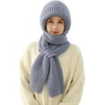 thumbnail image 1 of Integrated Ear Protection Windproof Cap Scarf, Winter Plus Lined Thick Conjoined Beanie Hat Scarf, 1 of 7
