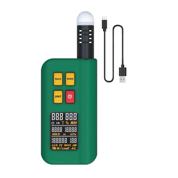 Integrated Environment Detector Lux Noise Meter Hygrometer Thermometer Barometric Pressure Value Altitude Test