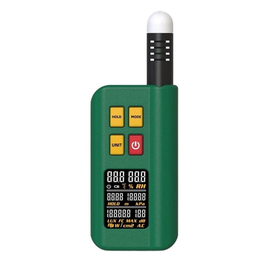 Integrated Environment Detector Lux Noise Meter Hygrometer Thermometer Barometric Pressure Value Altitude Test