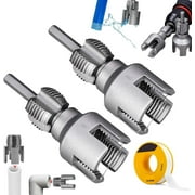 Integrated Internal & External Pipe Threading Tool, 1/2 3/4 1 Dies, Dual-Function Pipe Thread Cutting Tool, Electric Drill Compatible Pvc Pipe Threader Kit for Home Repair
