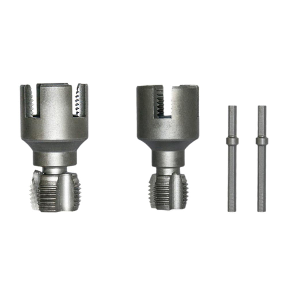 Thread Pipe Risers Tool Integrated Internal & External Pipe Threading Tool, 1/2'' 3/4'' Dual ...