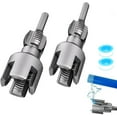 thumbnail image 1 of Integrated Internal & External Pipe Threading Tool, 2026 New Pipe Thread Cutting Tool, PVC Thread Maker Tool For Electric Drill, 1/2" (DN15) 3/4" (DN20) Pipe Sizes Rethreading Tool (1/2"+3/4"), 1 of 8