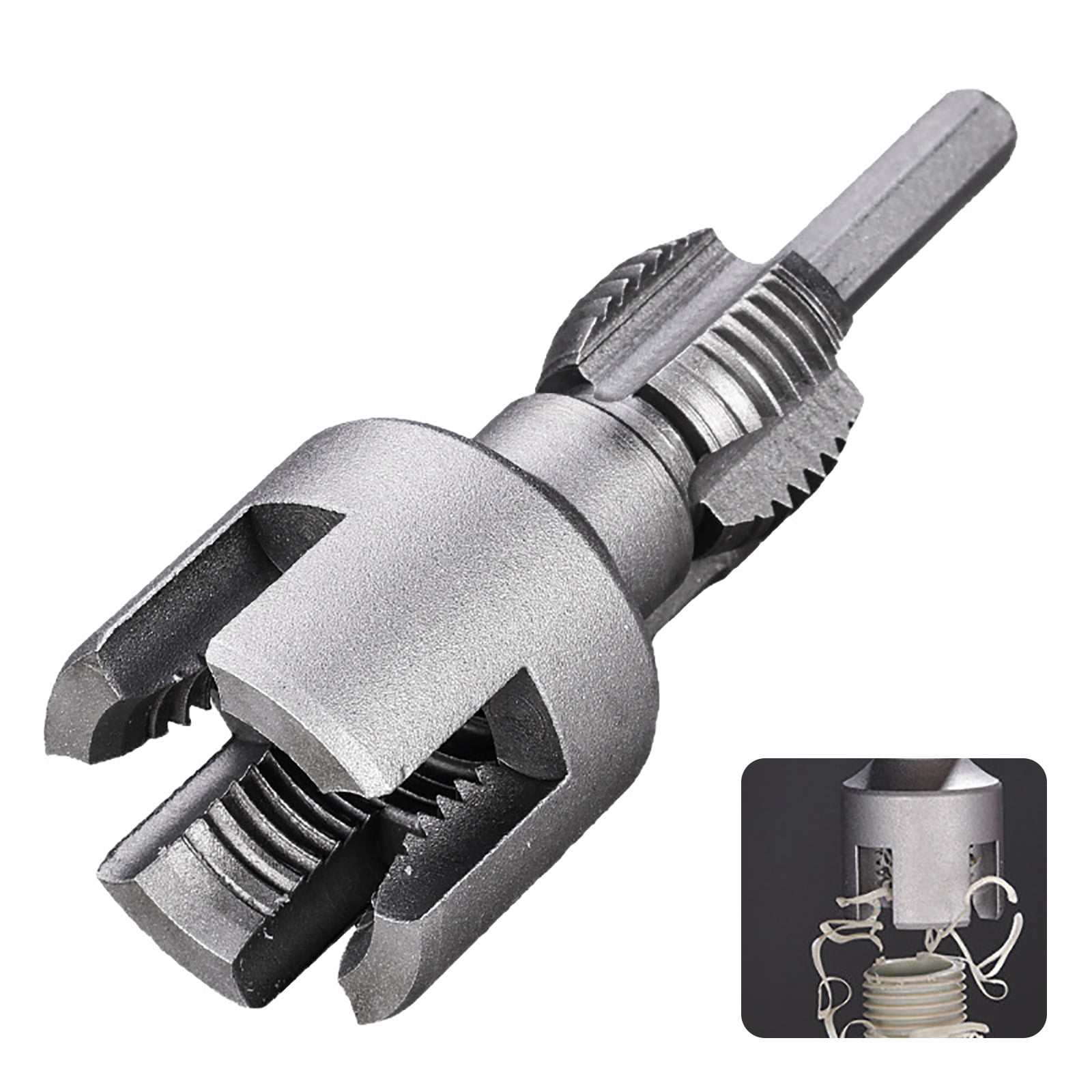 Electric Drill Compatible Pipe Threader Kit – Internal & External Threading For 1/2” & 3/4” PVC/Plastic Pipes