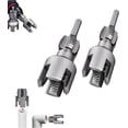 thumbnail image 1 of Integrated Internal & External Pipe Threading Tool, Electric Drill Compatible PVC Pipe Threader Kit, Suitable for 1/2 Inch and 3/4 Inch Plastic Pipes (1/2 in and 3/4 in), 1 of 7
