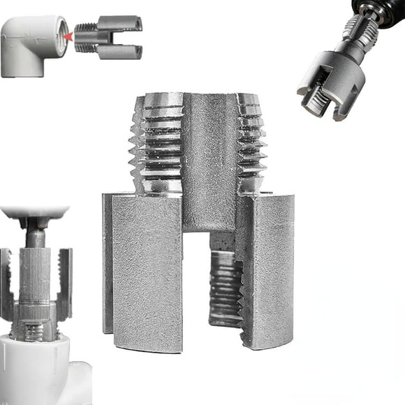 Integrated Internal & External Pipe Threading Tool, PVC Pipe Threader Kit, PVC Pipe Threader Set 1/2'' 3/4'' for Electric Drill Cutting Threading, Plumbing Repairs, DIY Upgrades (3/4")