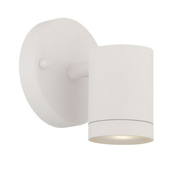 Integrated LED 1-Light Textured White Wall Light