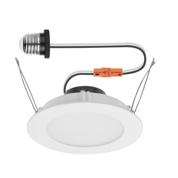 Integrated LED 6-inch Retro Fit Ultra Slim Selectable Color Recessed Light, White, Energy Star, Title 20, Wet Rated