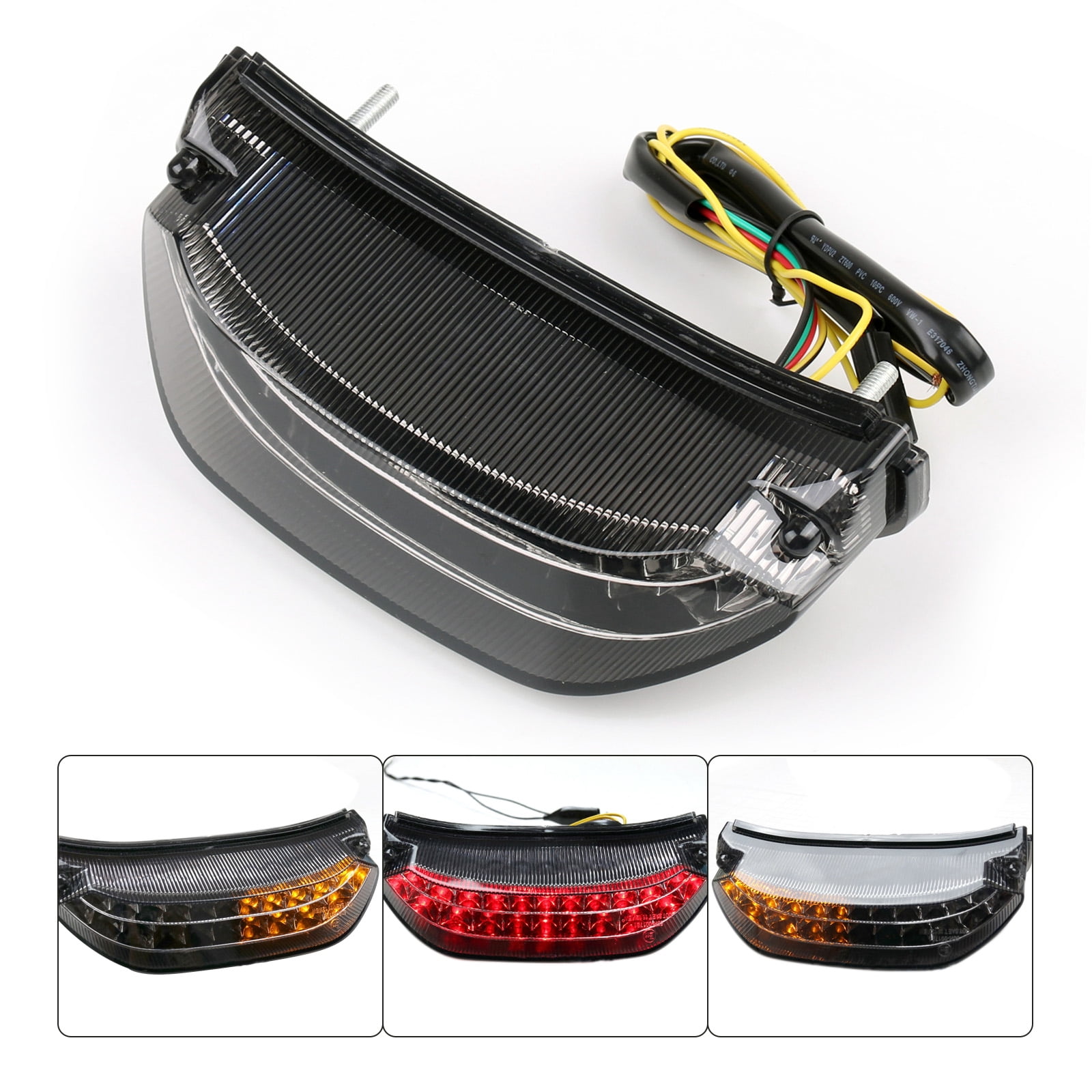 Sequential LED Tail Light With Turn Signals For 2007-2012 Honda CBR600RR - Smoke Lens