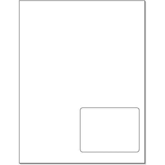 Integrated Laser Form with Label Combination 4x3 1 Label on Right 250 Pack