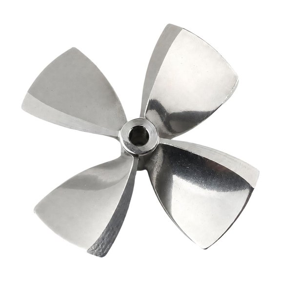 Integrated Marine Propeller with 4-Blade Layout and Central Opening for Model Boat Modification and Speedboat Builds