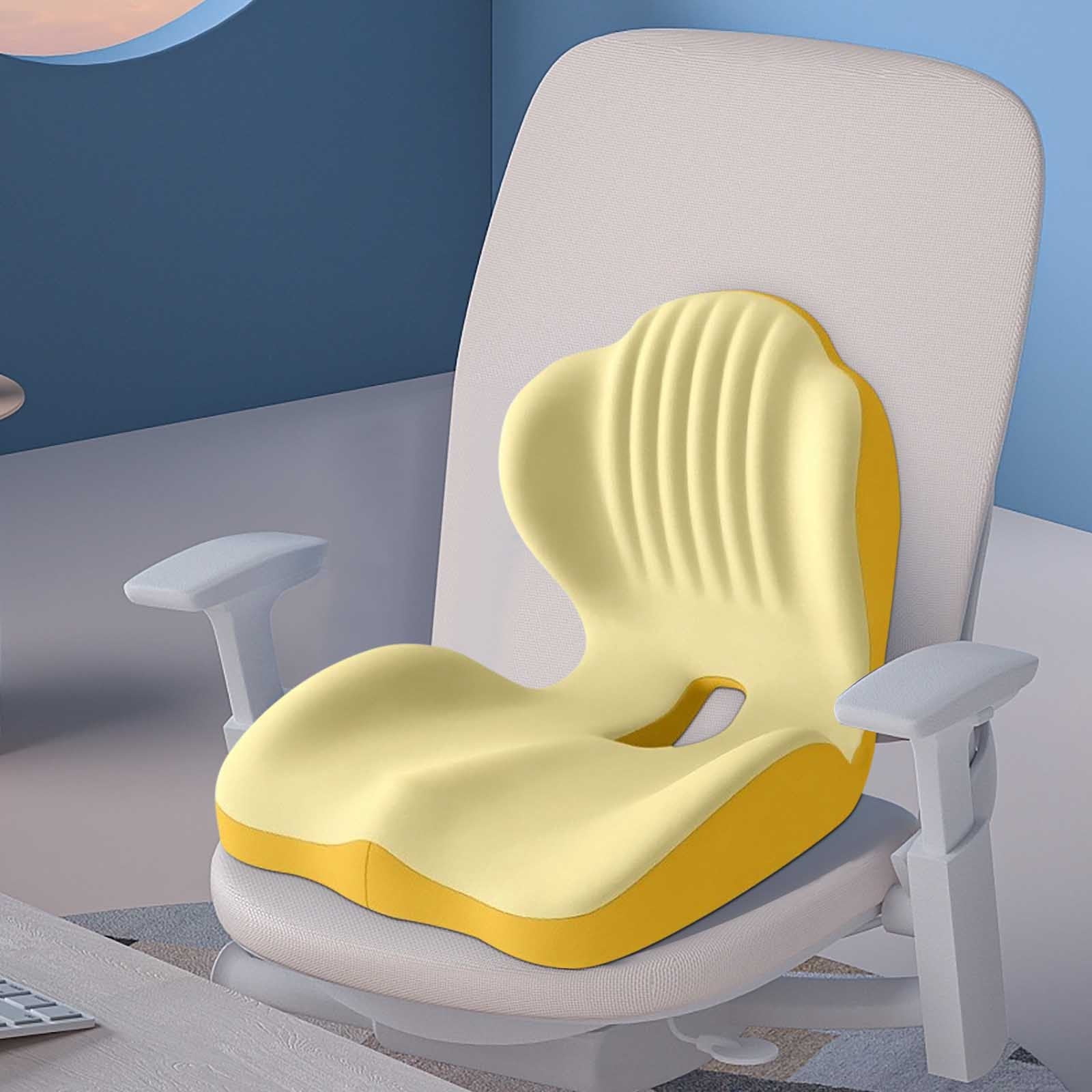 Integrated Seat Cushion with Backrest, Ergonomic Memory Foam Office ...