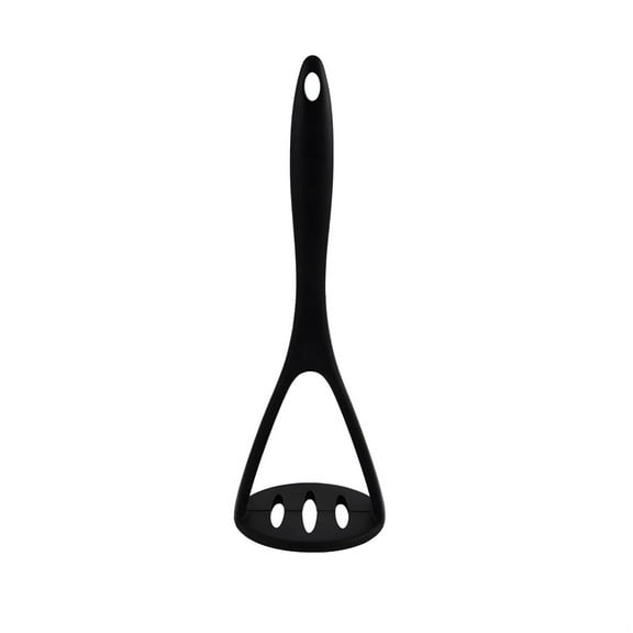 Integrated Silicone Potato Ricer & Masher Press, Manual Baby Food & Fruit Juicer Gadget, Heavy Duty Kitchen Tool for Smooth Purée(Black)