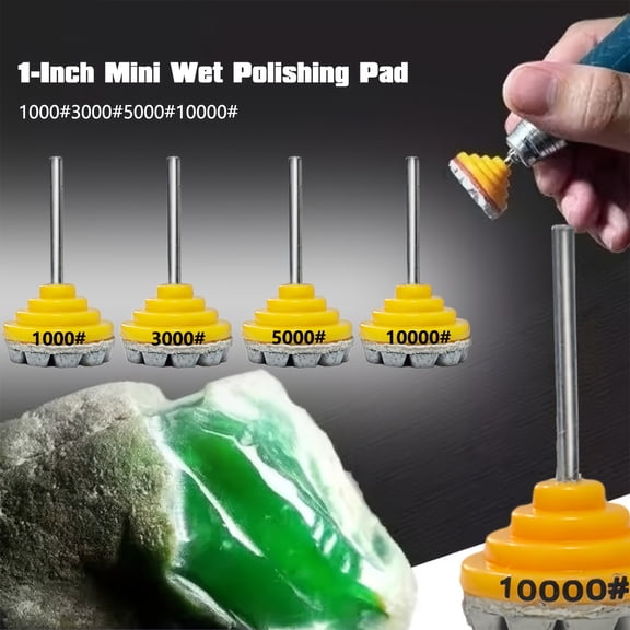 Integrated Stone Tile Polishing Wheel, Sanding Wheel, Abrasive Wheel, Sharpening Accessory, 2X1X2 Inch Hardened Steel Shank Workshop Tool for Marble Edge Finishing, Tile