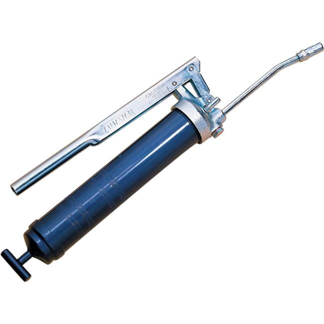 Integrated Supply Network B3214838 Lincoln Lubrication Heavy Duty Lever Action Manual Grease Gun with Rigid Extension - Blue & Silver