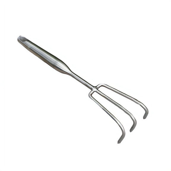 Integrated Welded Stainless Steel Rake, Heavy Duty Garden Loosening Tool, Multi-Purpose Rake for Gardening, Soil Digging and Beach Clamming