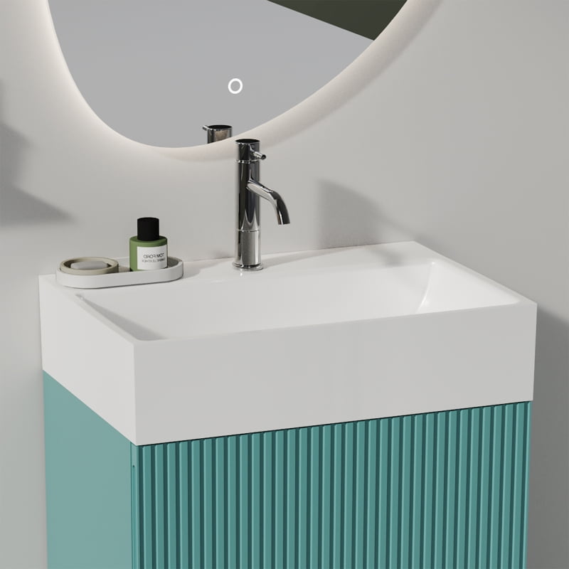 Integrated White Ceramic Bathroom Sink With 1 Faucet Hole & Overflow Modern Design - Streamlined Silhouette Enhances Contemporary Decor With Timeless Sophistication