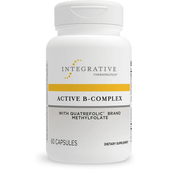 Integrative Therapeutics Active B-Complex - Energy Metabolism Support* - B-Complex Vitamin Supplement with 8 B-Vitamins, Vitamin B12, Folate, Choline - 60 Capsules